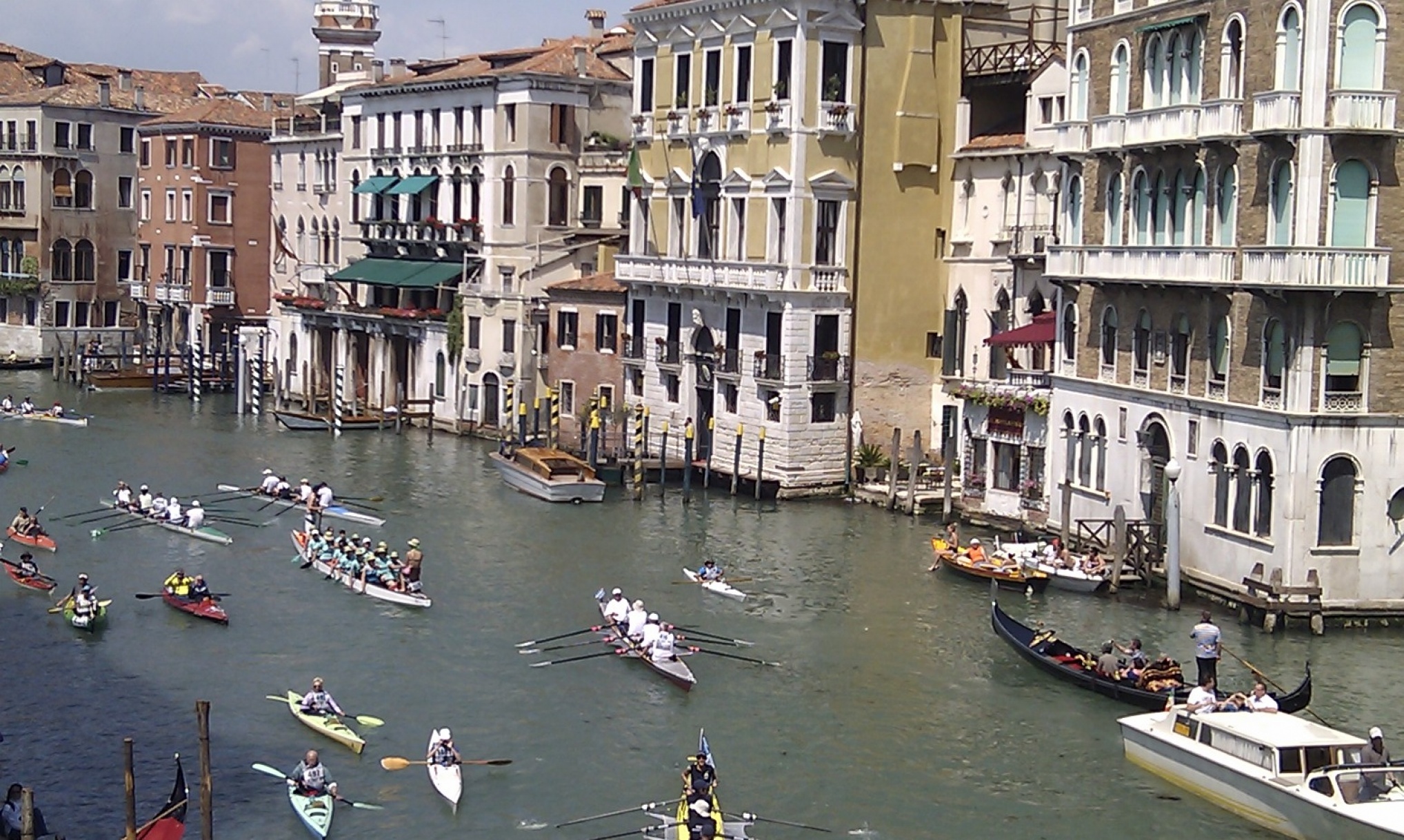 Einfahrt der Boote nach Venedig